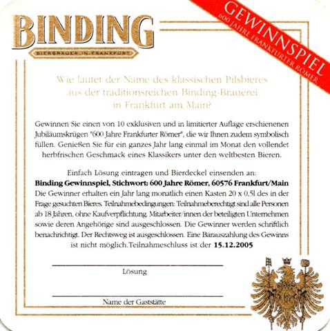 frankfurt f-he binding gewinn 2b (quad180-wie lautet der name-2005)